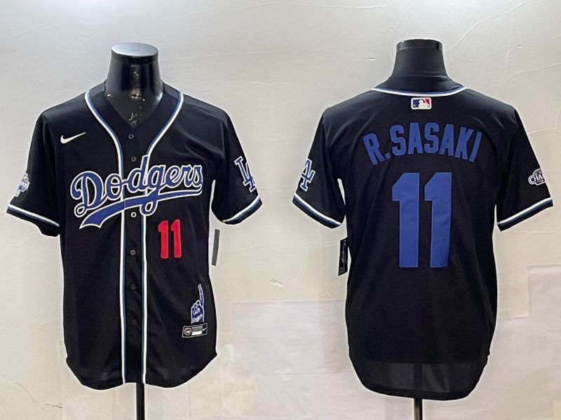 Men Los Angeles Dodgers 11 R.Sasaki Black Fashion Game 2025 Nike MLB Jersey style 8